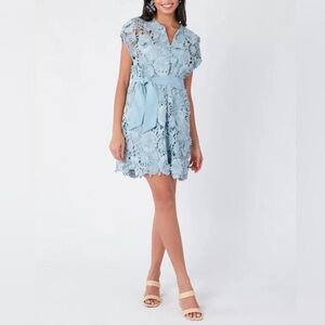 Abbey Glass Vera lace dress with slip underlayer Size Small